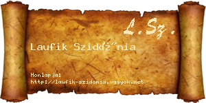 Laufik Szidónia névjegykártya